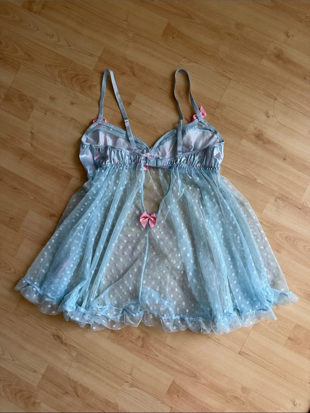 Sugar Thrillz Light Blue Babydoll Lingerie Set